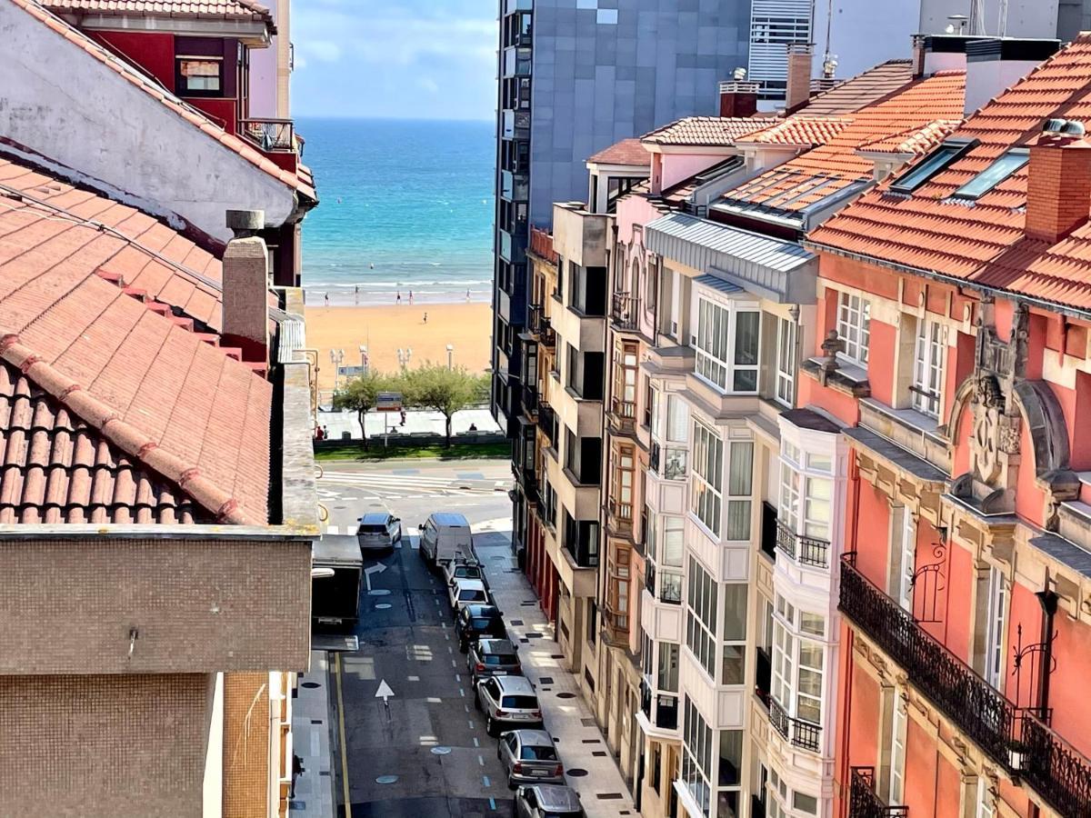 Atico Marques Vistas Al Mar - Garaje Opcional Apartamento Gijón Exterior foto